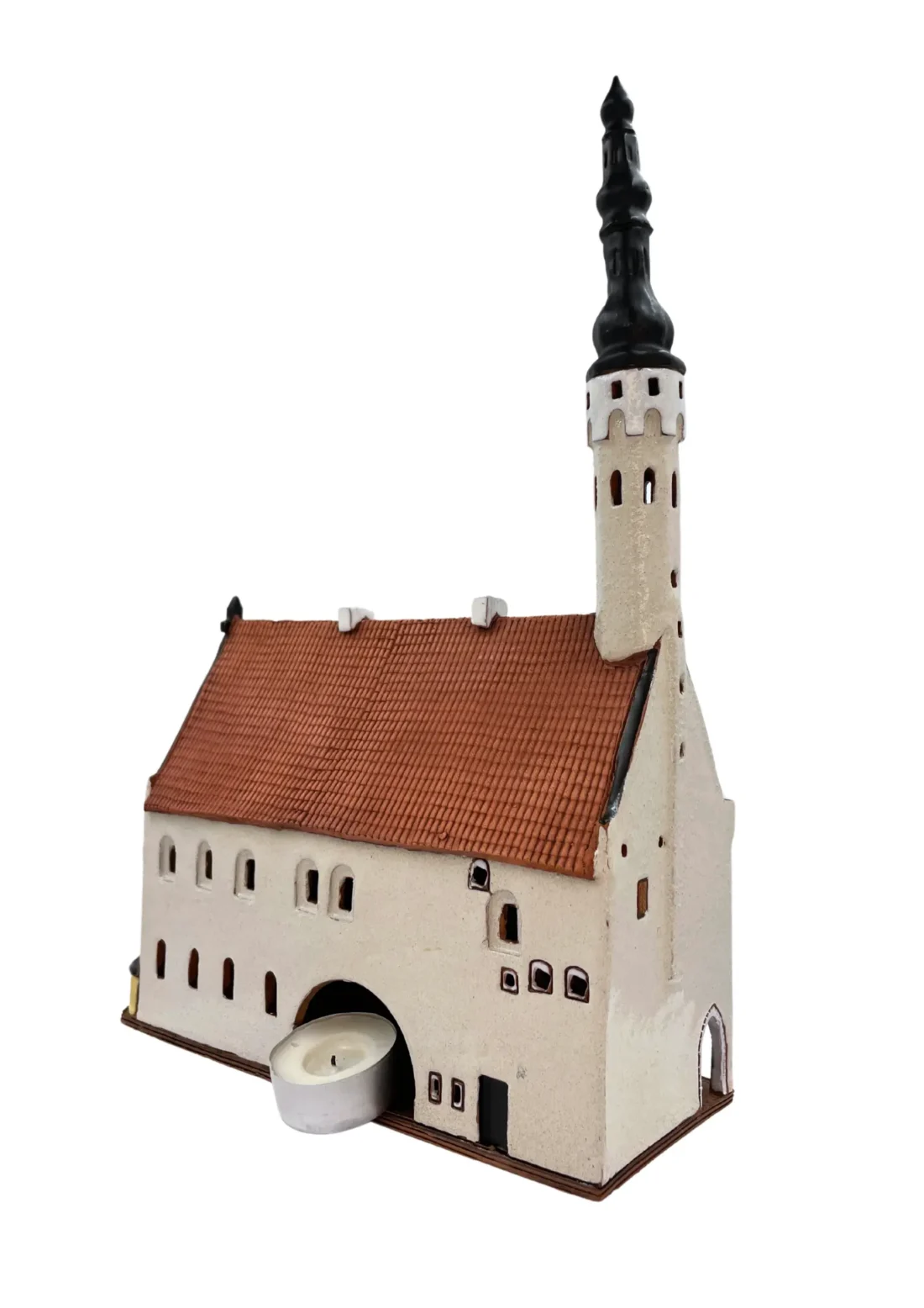 Rathaus Tallinn | Handgefertigtes Miniaturhäuschen & Teelichthalter