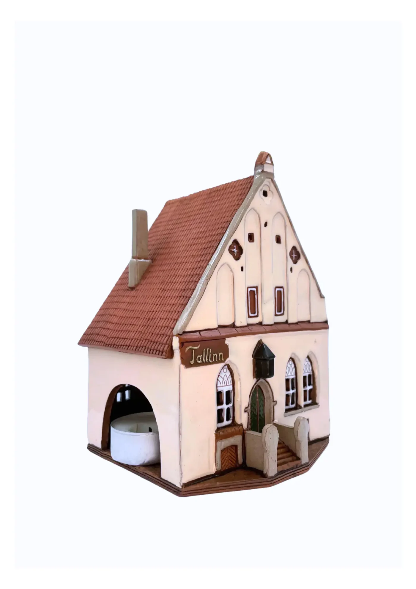 Medieval Bishop’s House Tallinn | Handgefertigtes Miniaturhäuschen & Teelichthalter – Bild 4