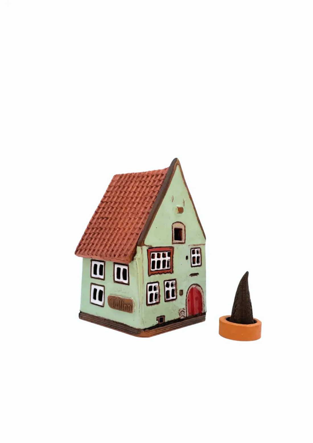 Rüütli Haus 12 Tallinn | Handgefertigtes Miniaturhäuschen für Räucherkegel
